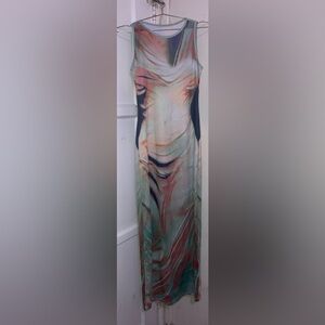 Elegant Multicolor Maxi Dress
